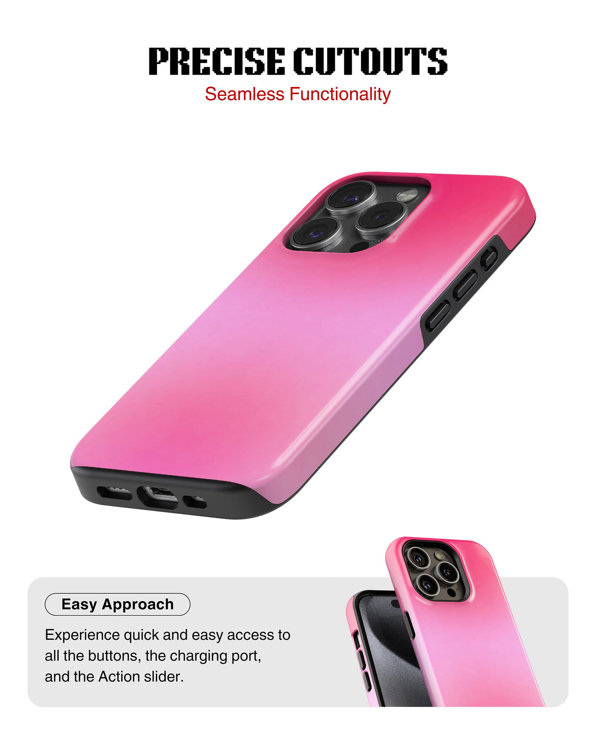 iPhone 14 Pro Max Tank Case | Girls Aesthetics (Pink Mist)