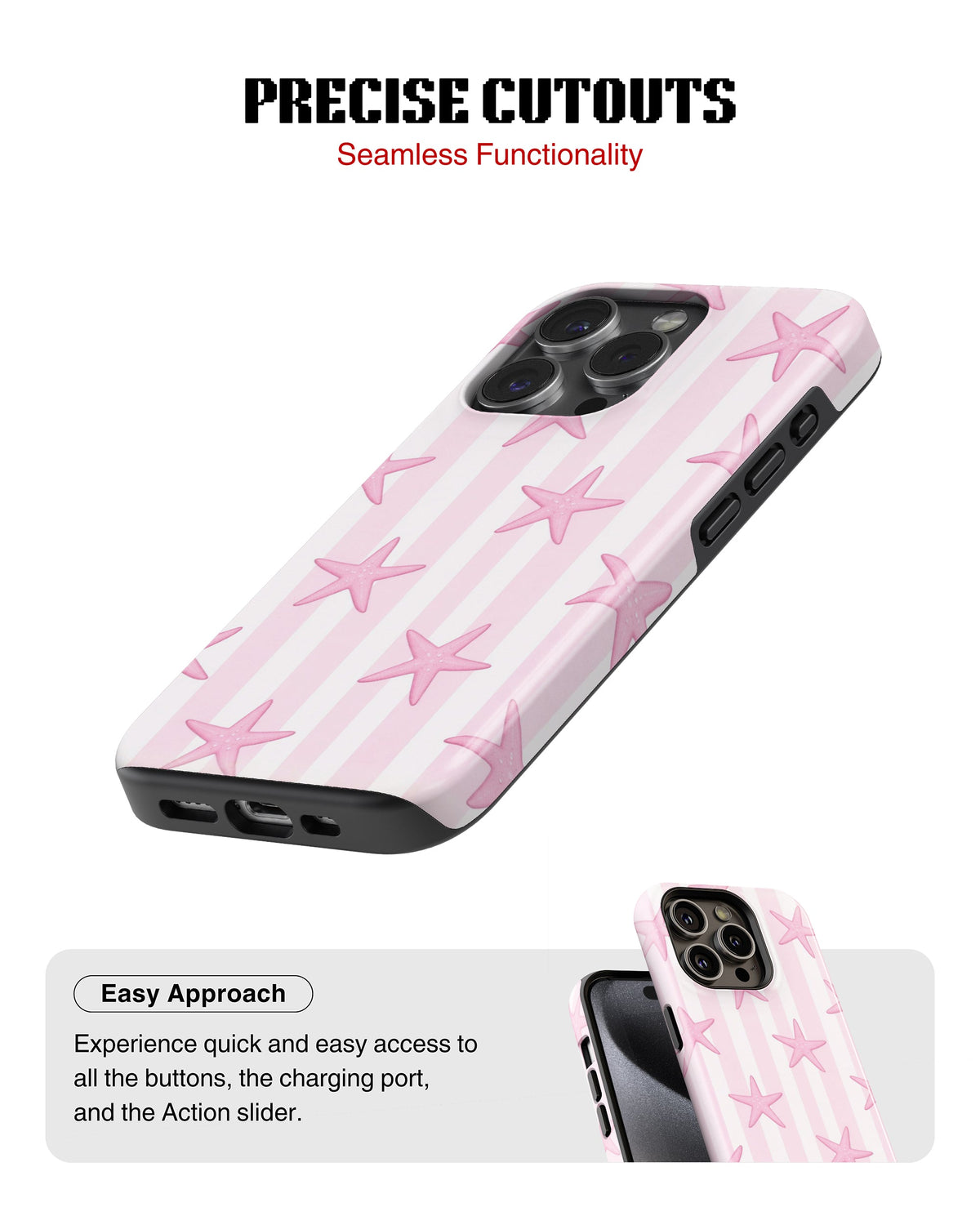 iPhone 14 Pro Tank Case | Girls Aesthetics (Pink Starlet)