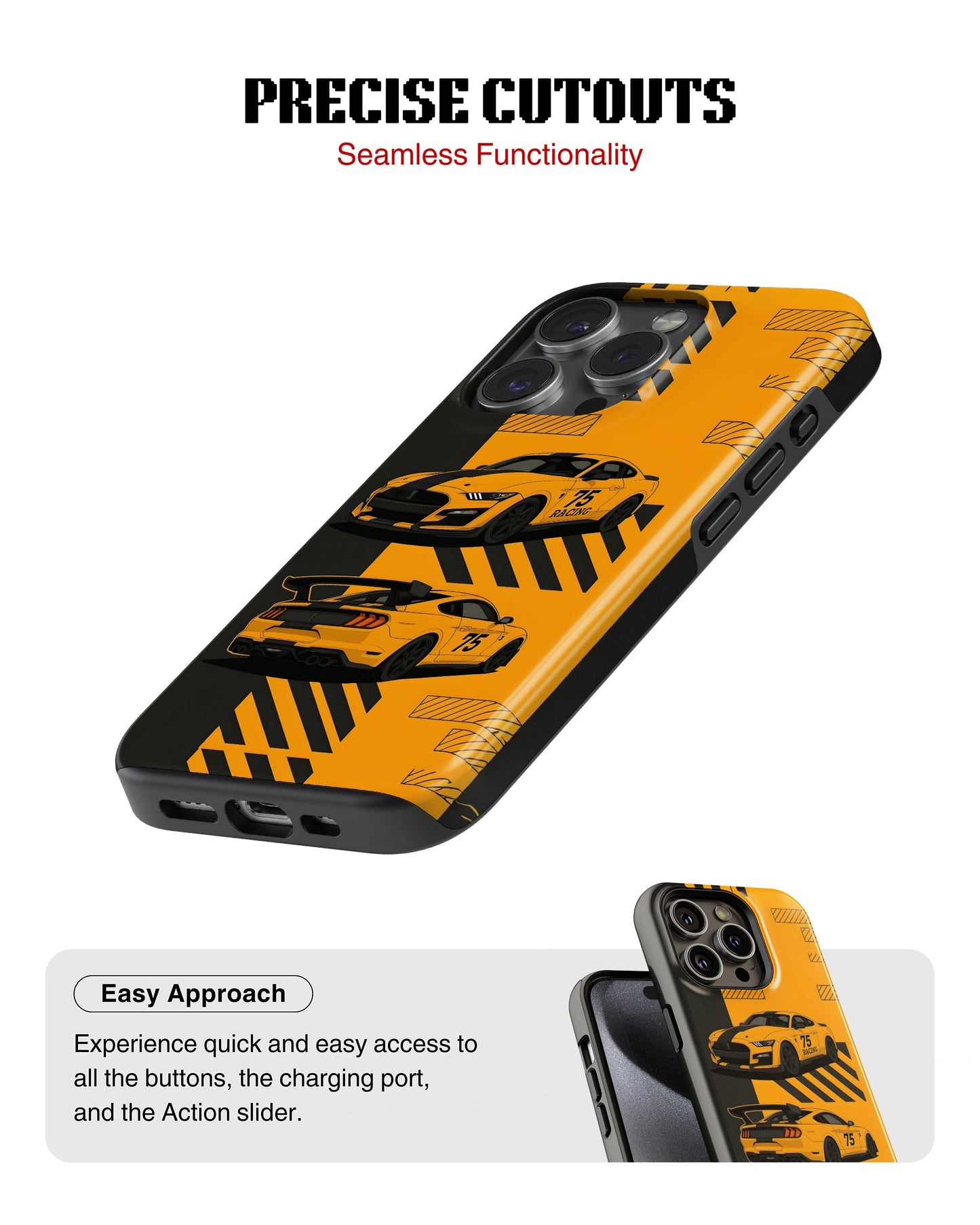 iPhone 15 Pro Max Tank Case | Sports Car (Racing 75)