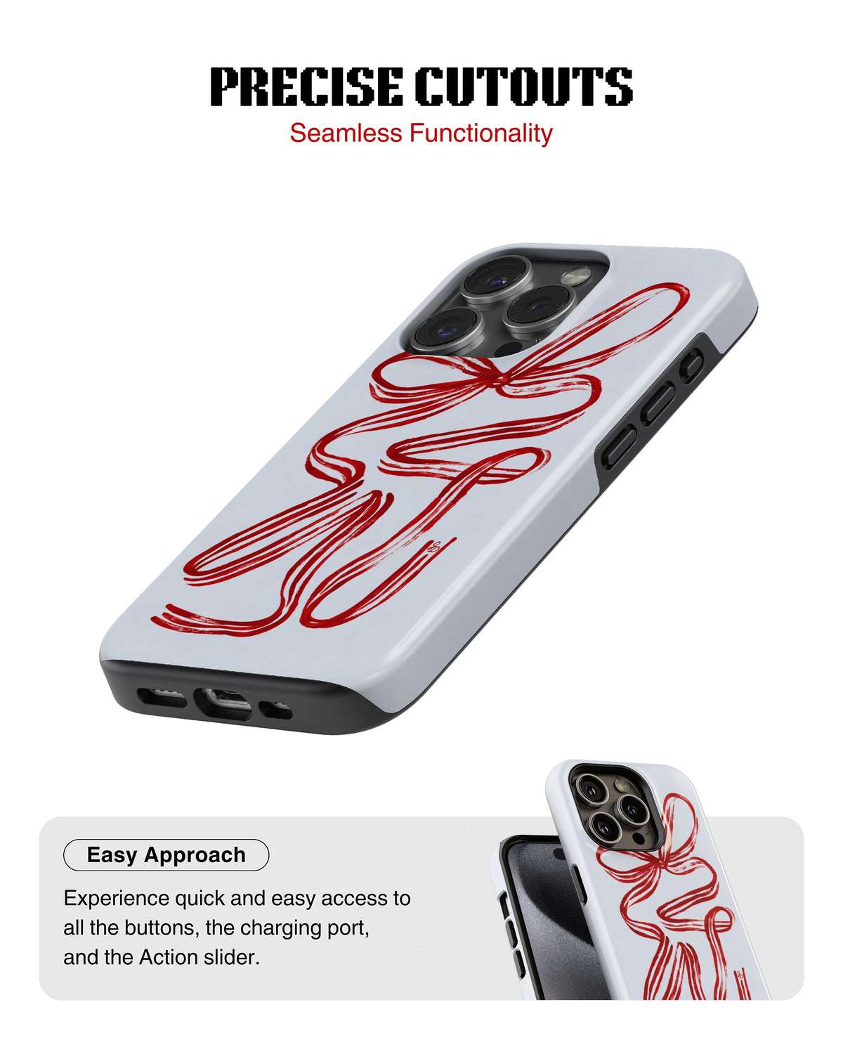 iPhone 16 Pro Max Tank Case | Girls Aesthetics (Ribbon Muse)