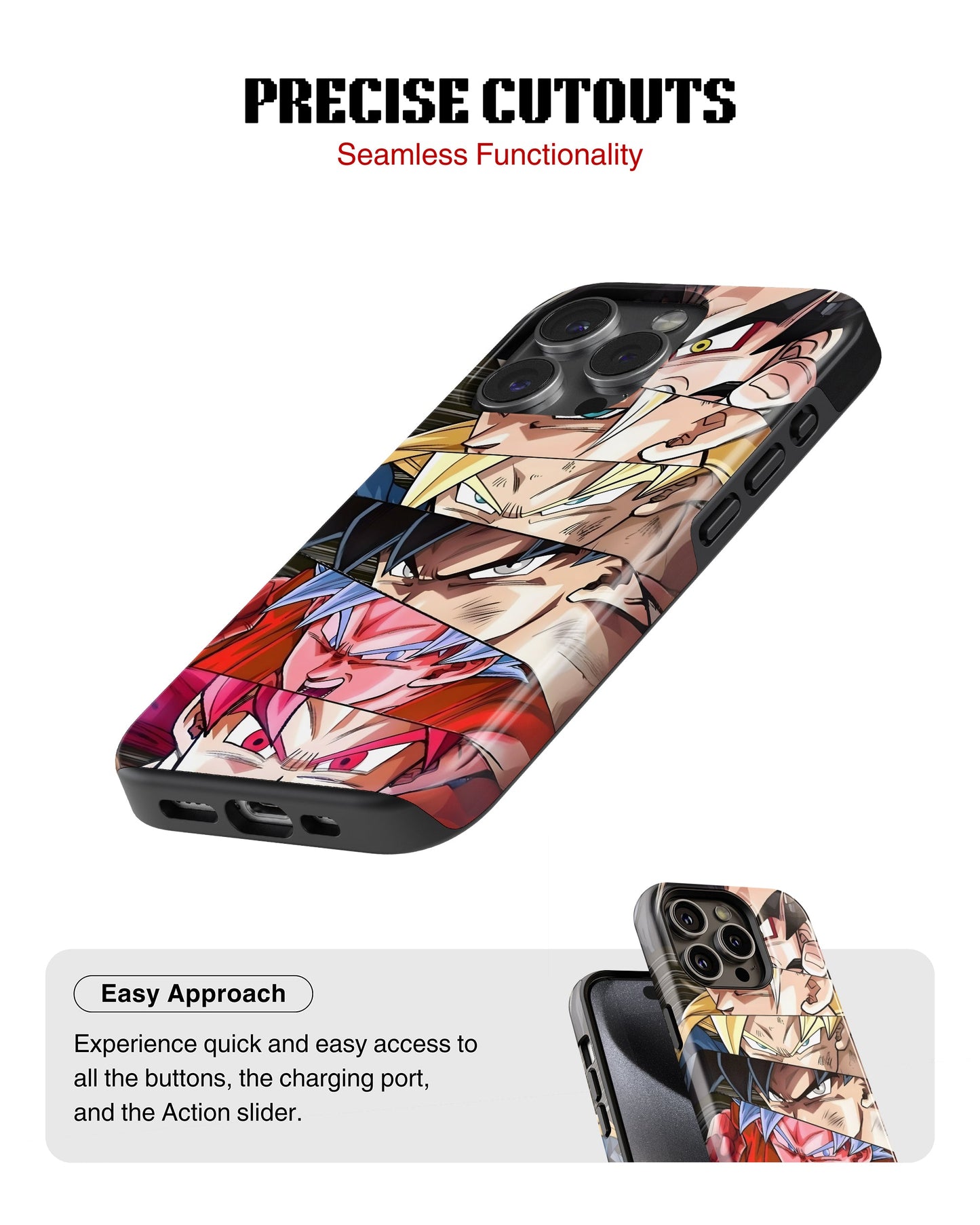 iPhone 16 Pro Tank Case | Anime (Saiyan Faces)