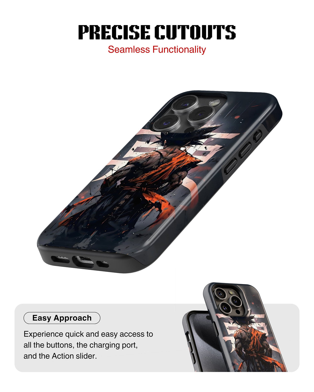 iPhone 13 Pro Max Tank Case | Anime (Saiyan Resolve)