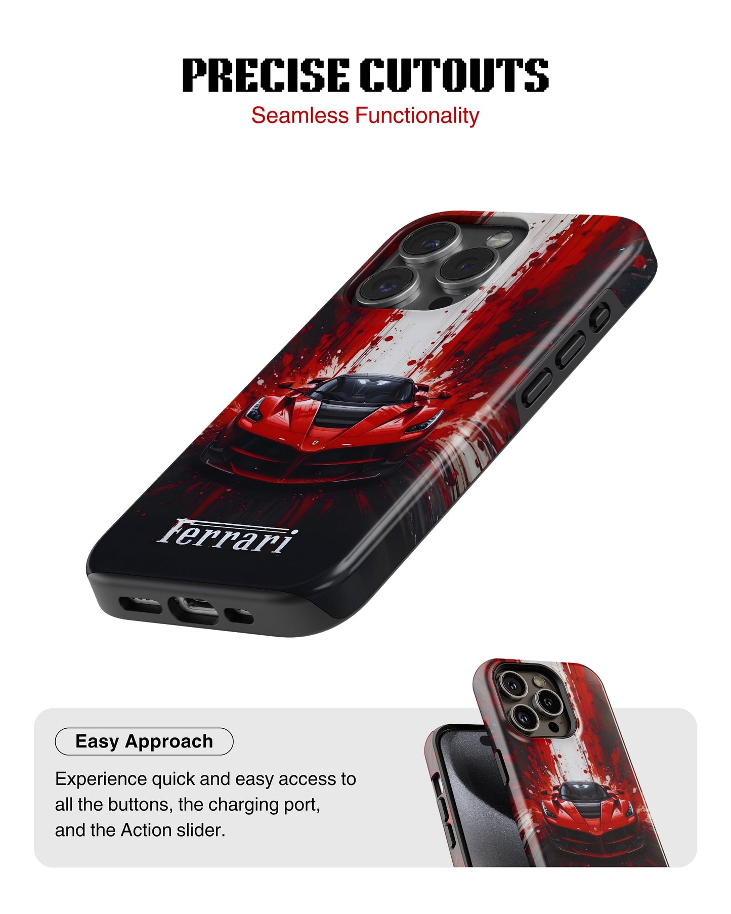 iPhone 14 Pro Max Tank Case | Sports Car (Scarlet Fury)