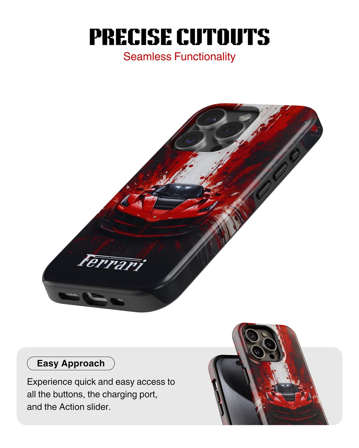 iPhone 16 Pro Max Tank Case | Sports Car (Scarlet Fury)