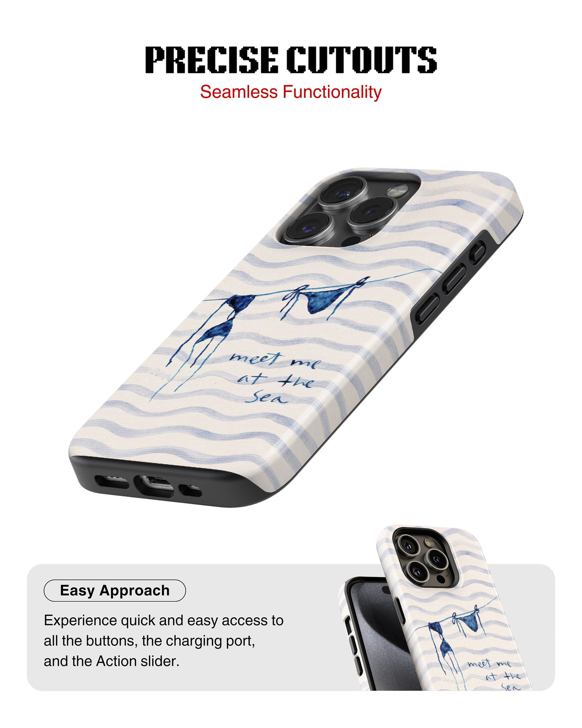 iPhone 16 Pro Tank Case | Girls Aesthetics (Sea Breeze)