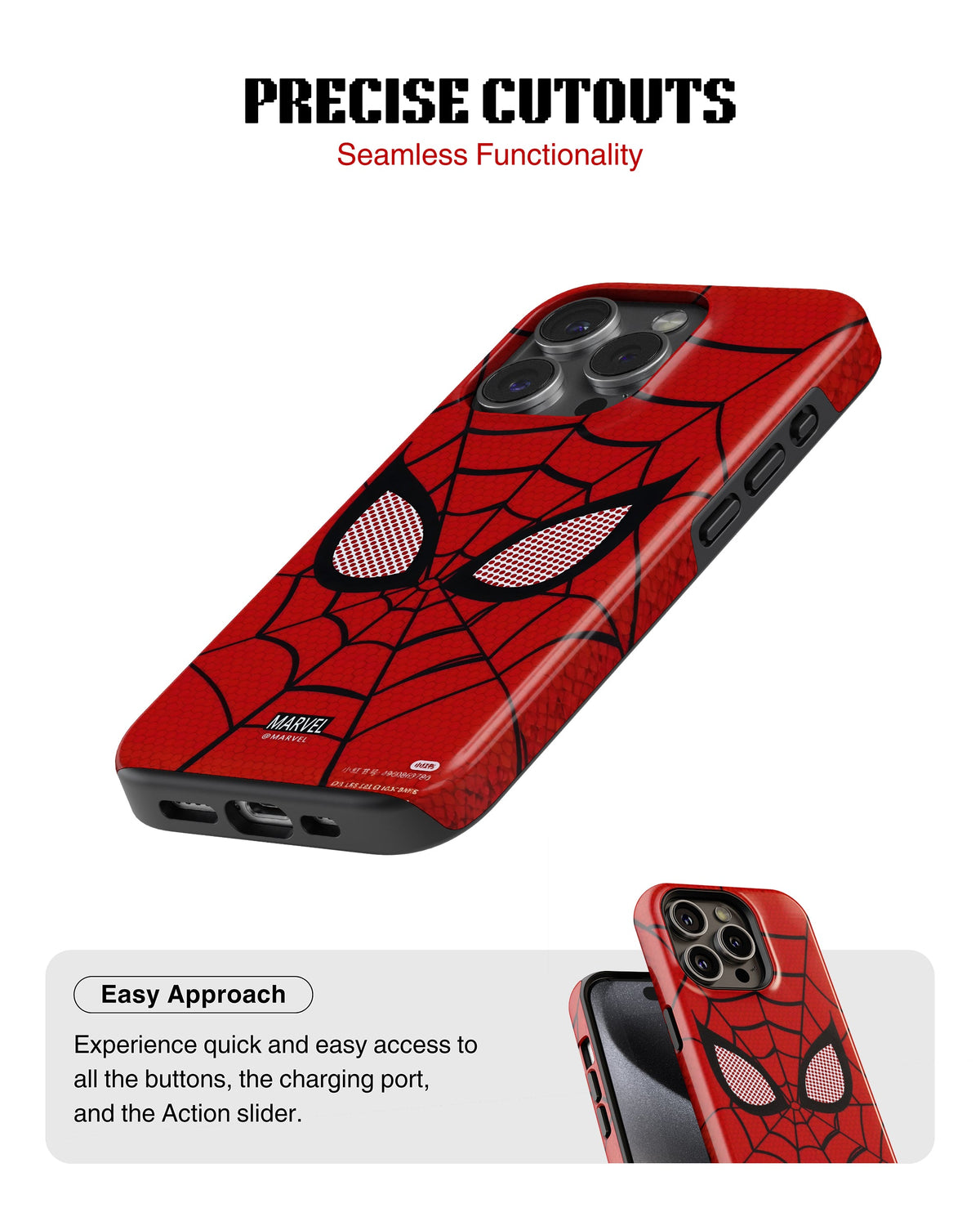 iPhone 15 Pro Max Tank Case | Superhero (Spider Web)