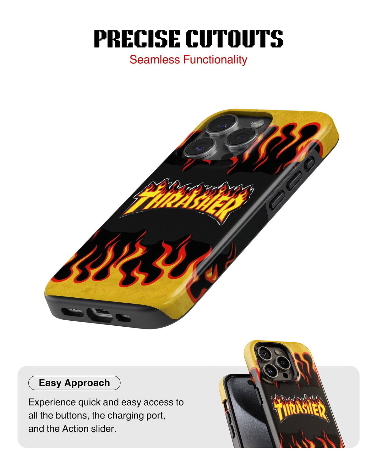 iPhone 13 Pro Tank Case | Modernism (Thrasher Flame)