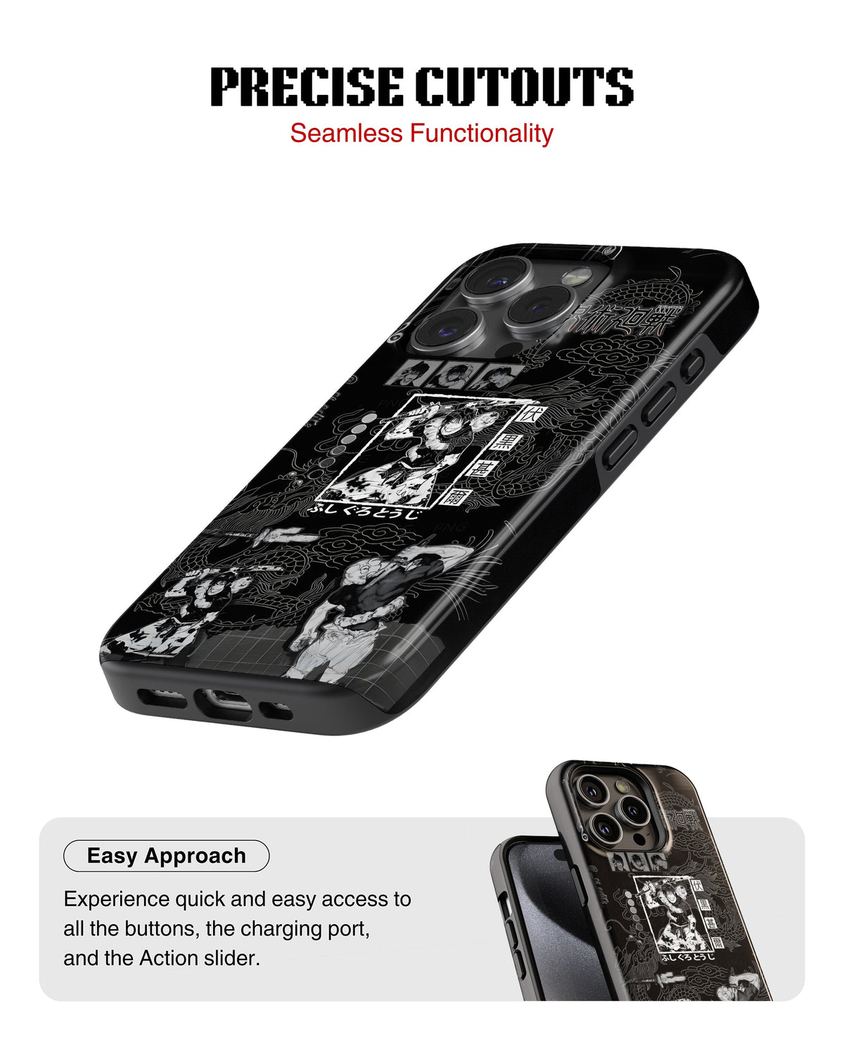 iPhone 15 Pro Max Tank Case | Anime (Toji Fushiguro)