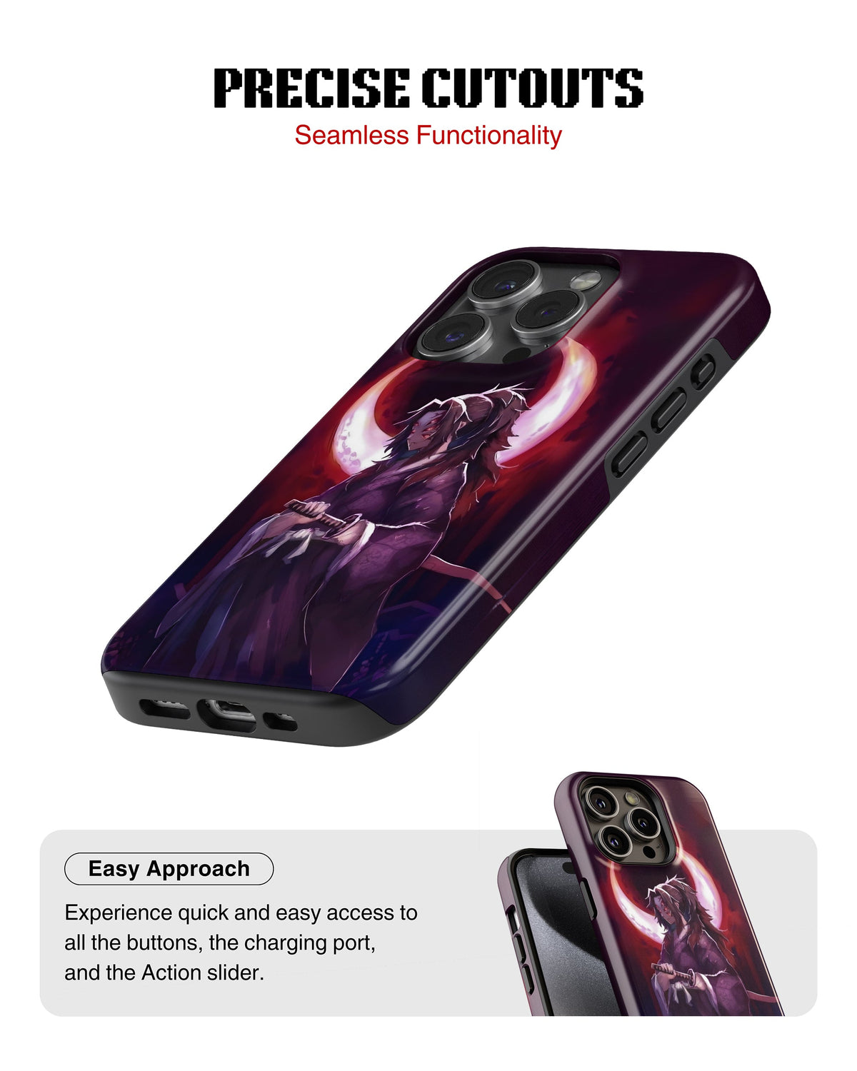 iPhone 12 Pro Max Tank Case | Anime (Upper Moon One)