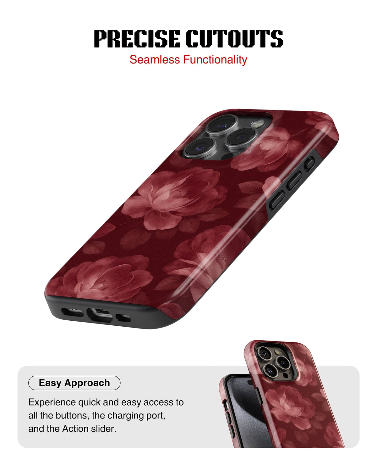 iPhone 13 Pro Tank Case | Girls Aesthetics (Velvet Bloom)