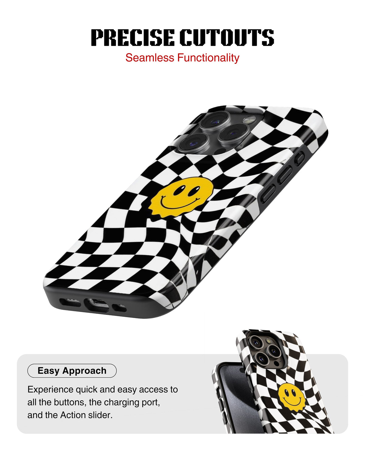 iPhone 14 Pro Max Tank Case | Modernism (Warped Smile)