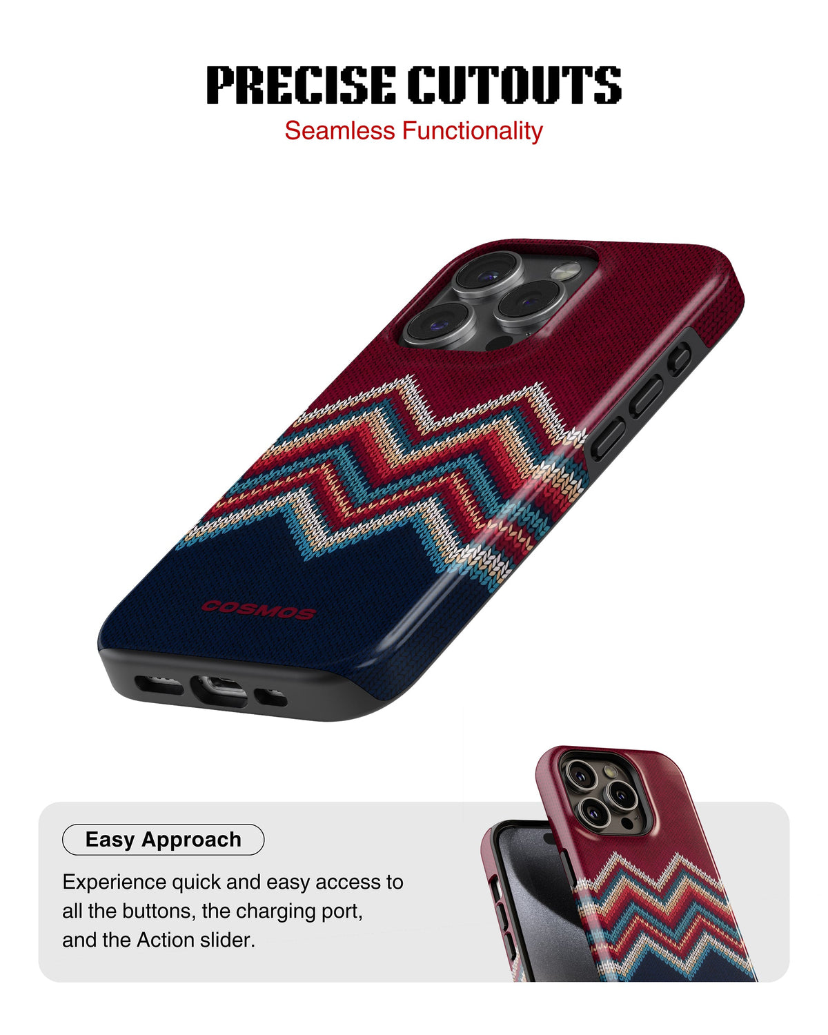 iPhone 13 Pro Tank Case | Textures (Winter Chevron)