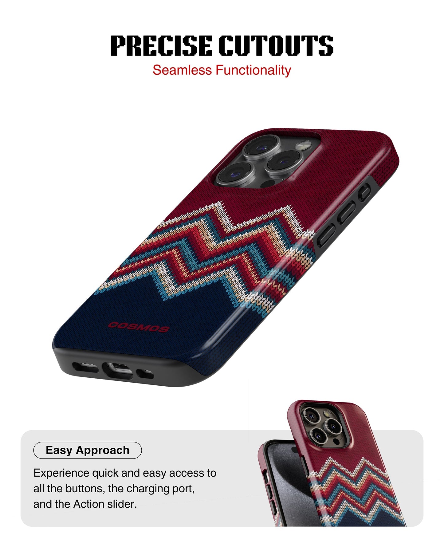 iPhone 13 Pro Tank Case | Textures (Winter Chevron)