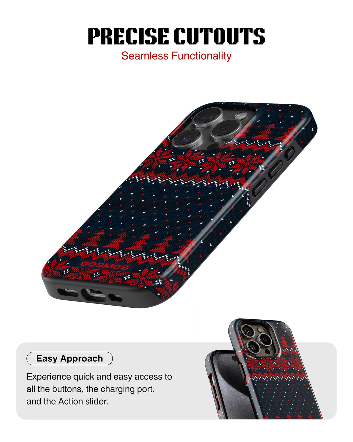 iPhone 12 Pro Max Tank Case | Textures (Winter Pines)