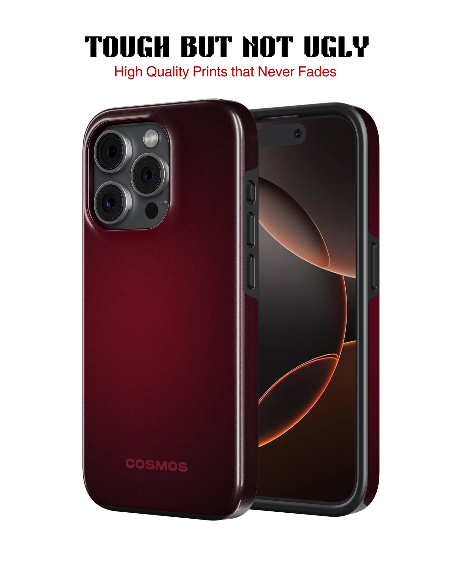 iPhone 12 Pro Tank Case | Textures (Burgundy Fade)