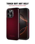 iPhone 15 Pro Max Tank Case | Textures (Burgundy Fade)