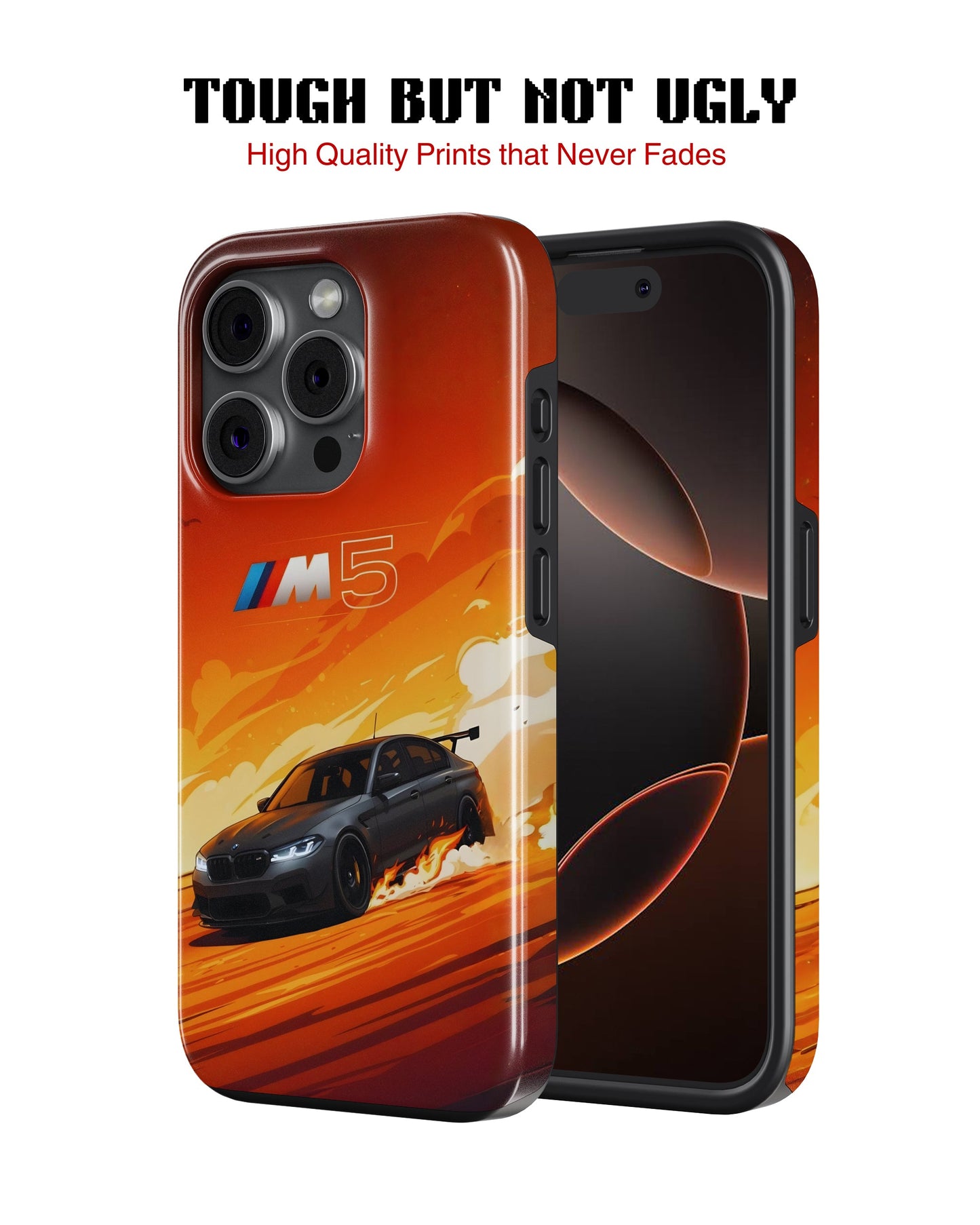 iPhone 15 Pro Max Tank Case | Sports Car (Burning M)