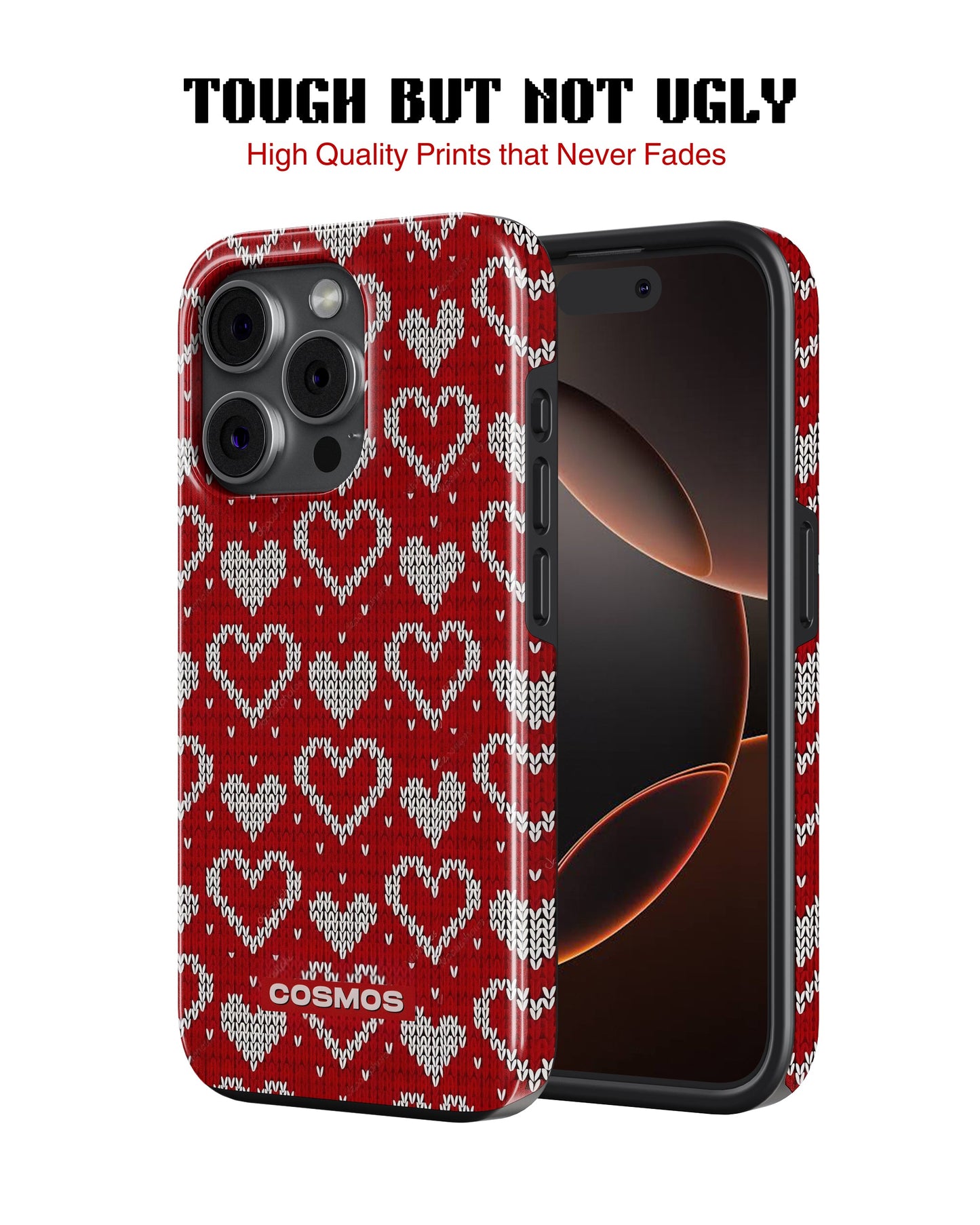 iPhone 14 Pro Max Tank Case | Textures (Candy Hearts)