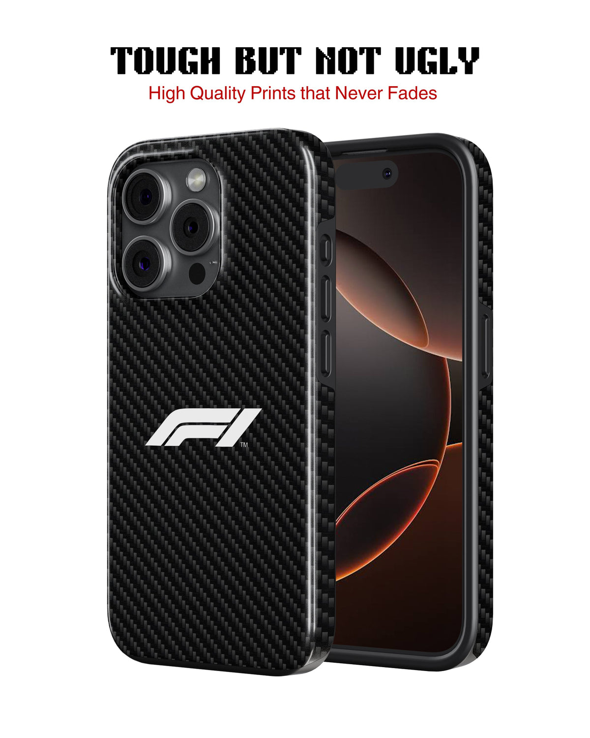 iPhone 12 Pro Max Tank Case | Formula 1 (Carbon Grid)
