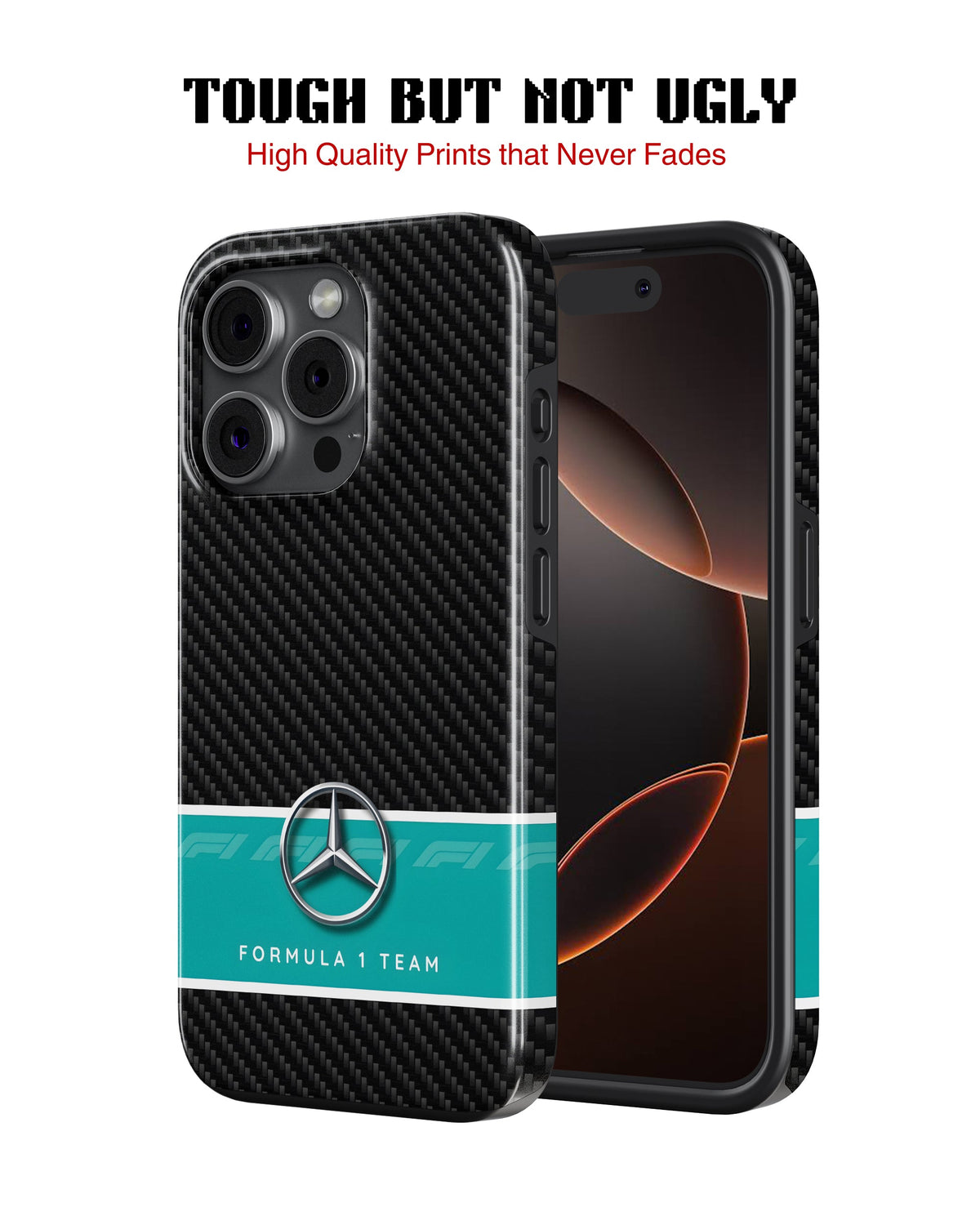 iPhone 14 Pro Max Tank Case | Formula 1 (Carbon Mercedes)