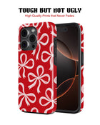 iPhone 17 Pro Tank Case | Girls Aesthetics (Crimson Bows)
