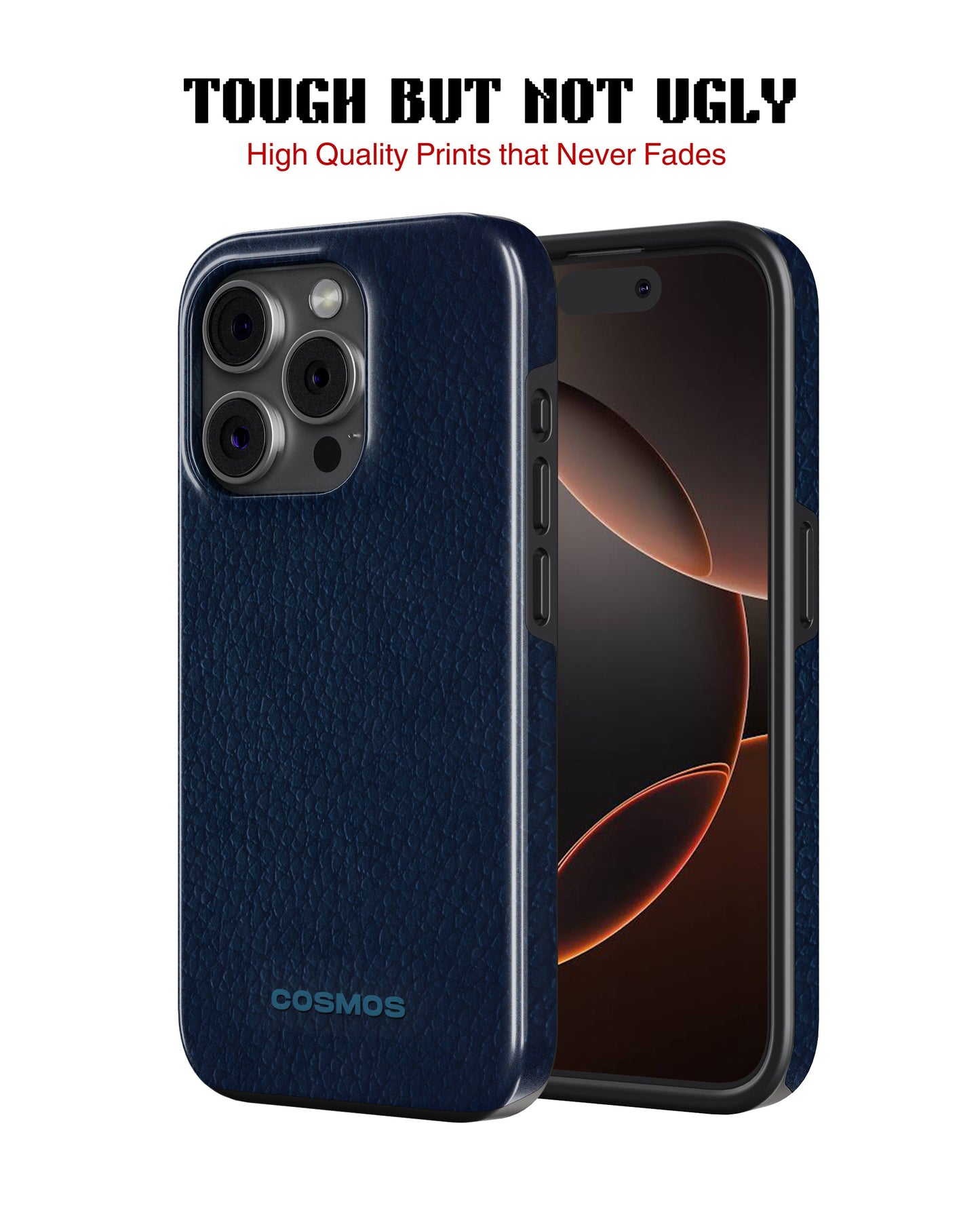 iPhone 14 Pro Max Tank Case | Textures (Deep Navy)