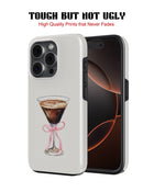 iPhone 17 Pro Tank Case | Girls Aesthetics (Espresso Bow)