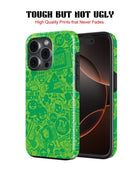 iPhone 16 Pro Max Tank Case | Modernism (Green Chaos)