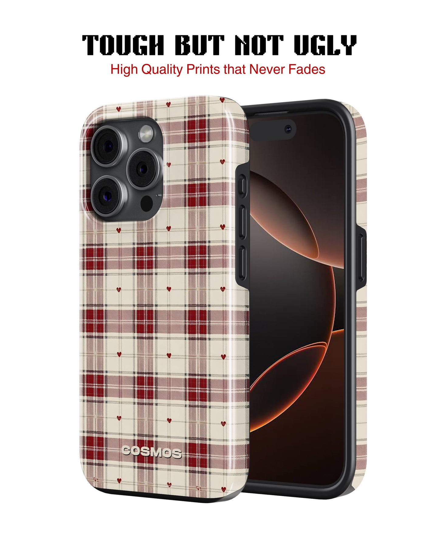 iPhone 15 Pro Tank Case | Textures (Heritage Plaid)
