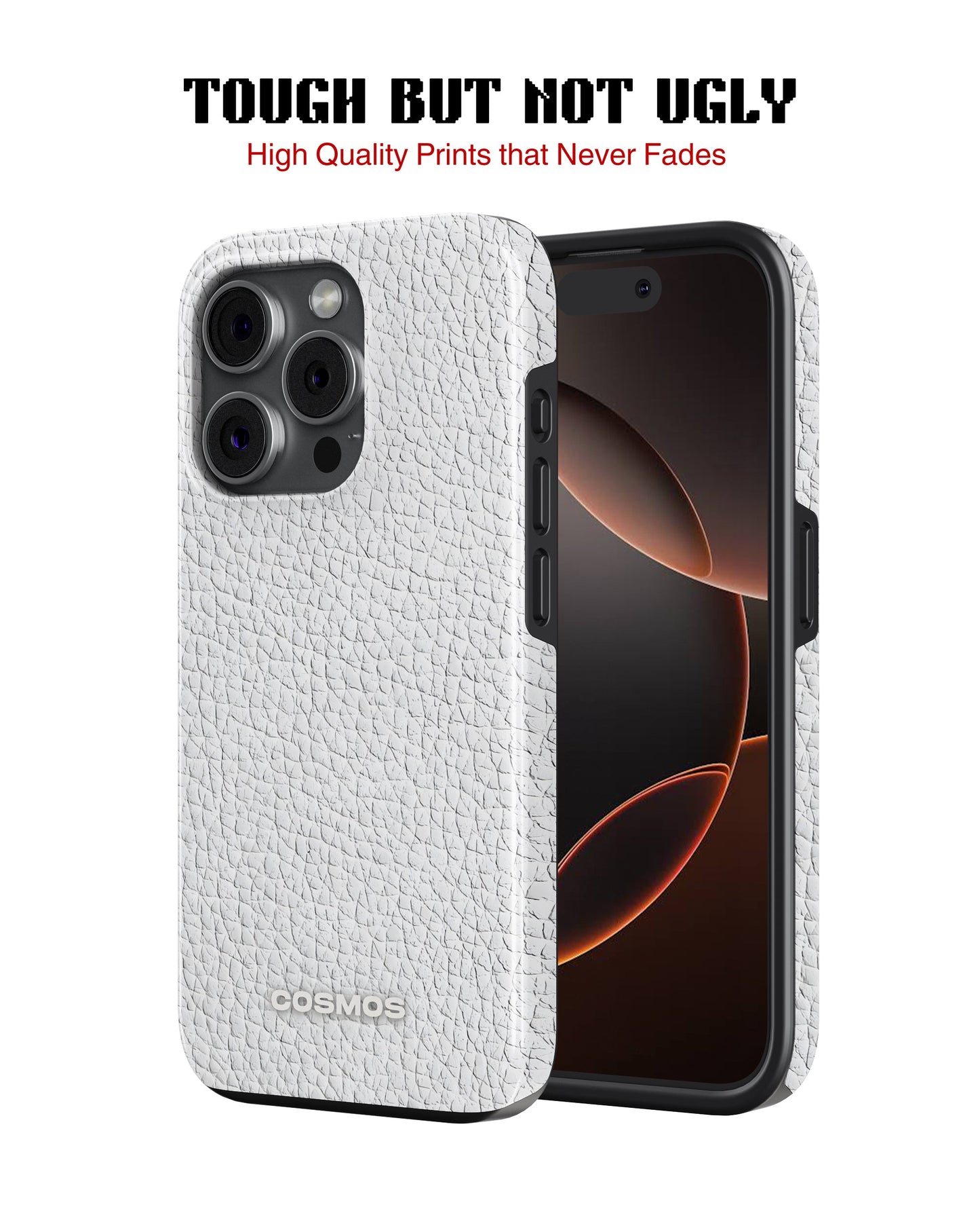 iPhone 16 Pro Max Tank Case | Textures (Ivory Grain)