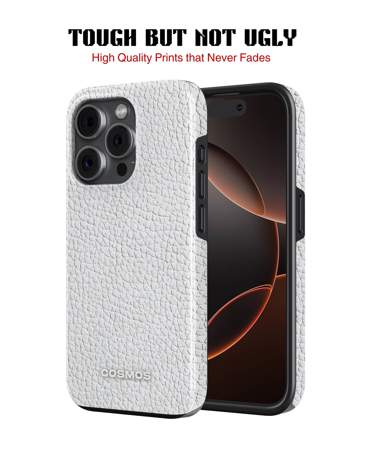 iPhone 16 Pro Tank Case | Textures (Ivory Grain)