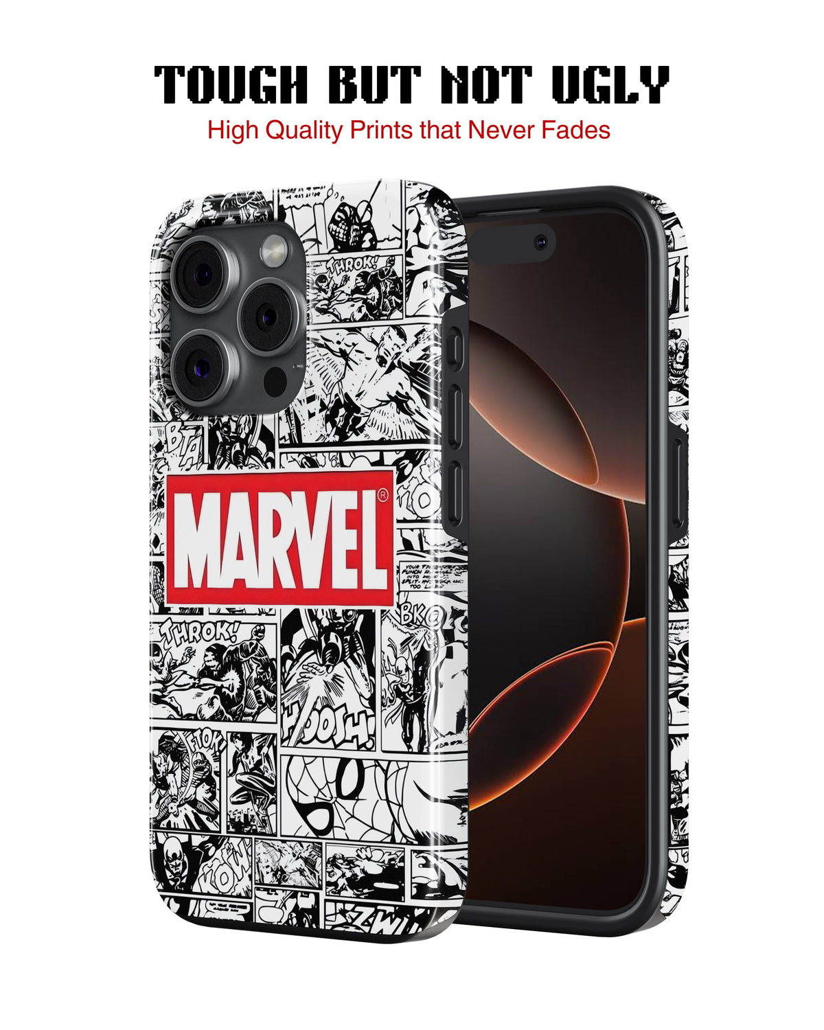 iPhone 12 Pro Tank Case | Superhero (Marvel Grid)