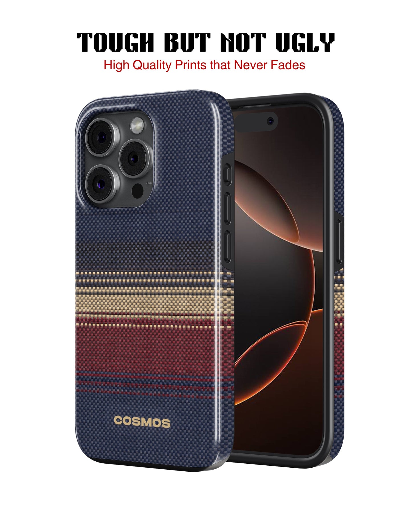 iPhone 17 Pro Max Tank Case | Textures (Midnight Border)