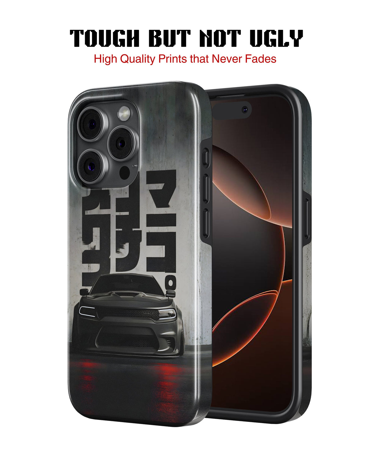 iPhone 16 Pro Max Tank Case | Sports Car (Midnight Kanji)