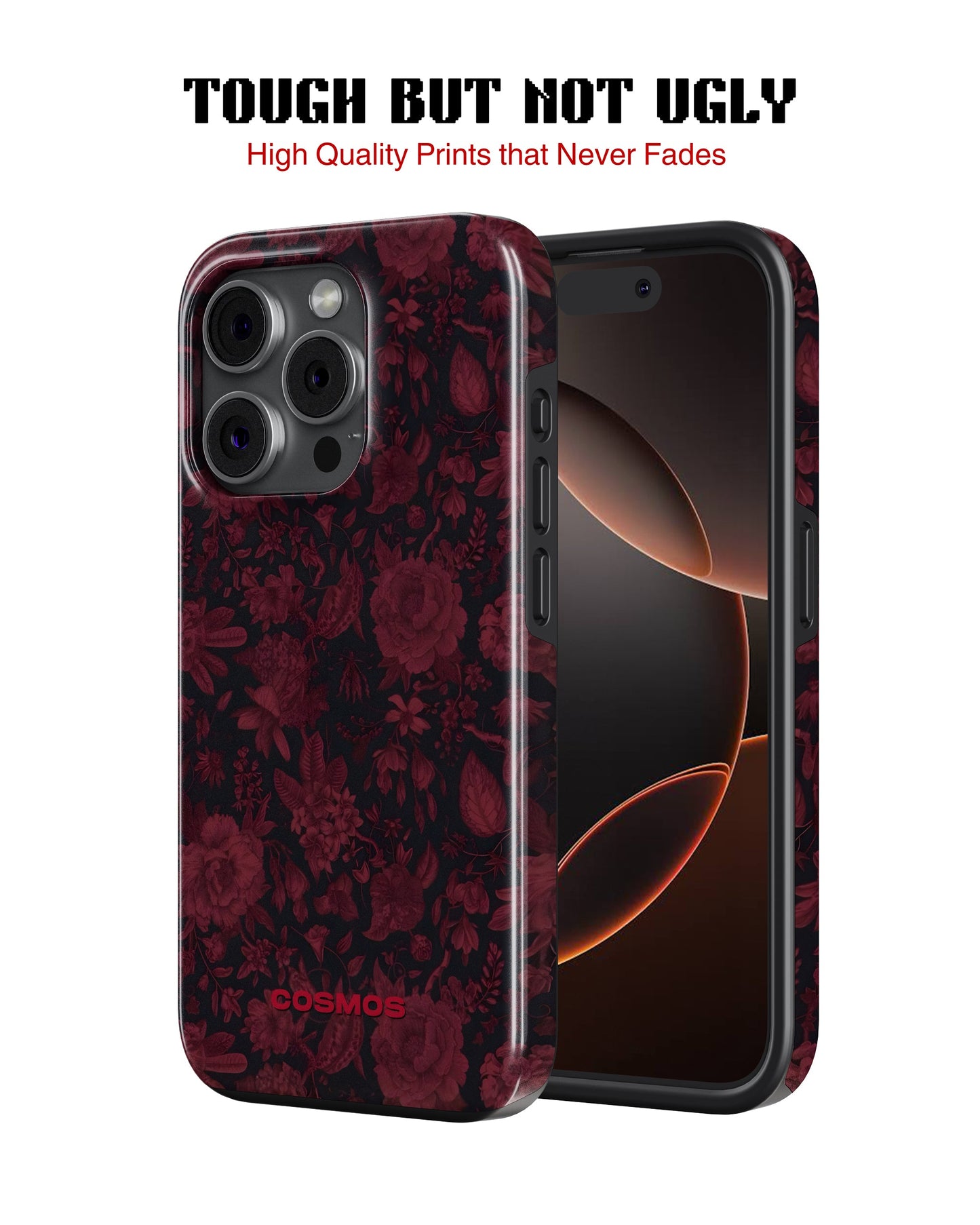 iPhone 12 Pro Max Tank Case | Textures (Midnight Rose)