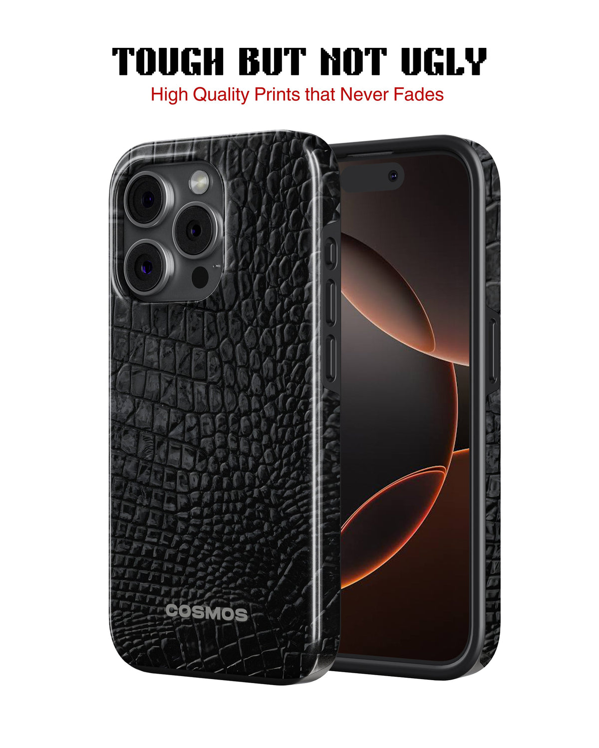 iPhone 13 Pro Tank Case | Textures (Obsidian Croc)