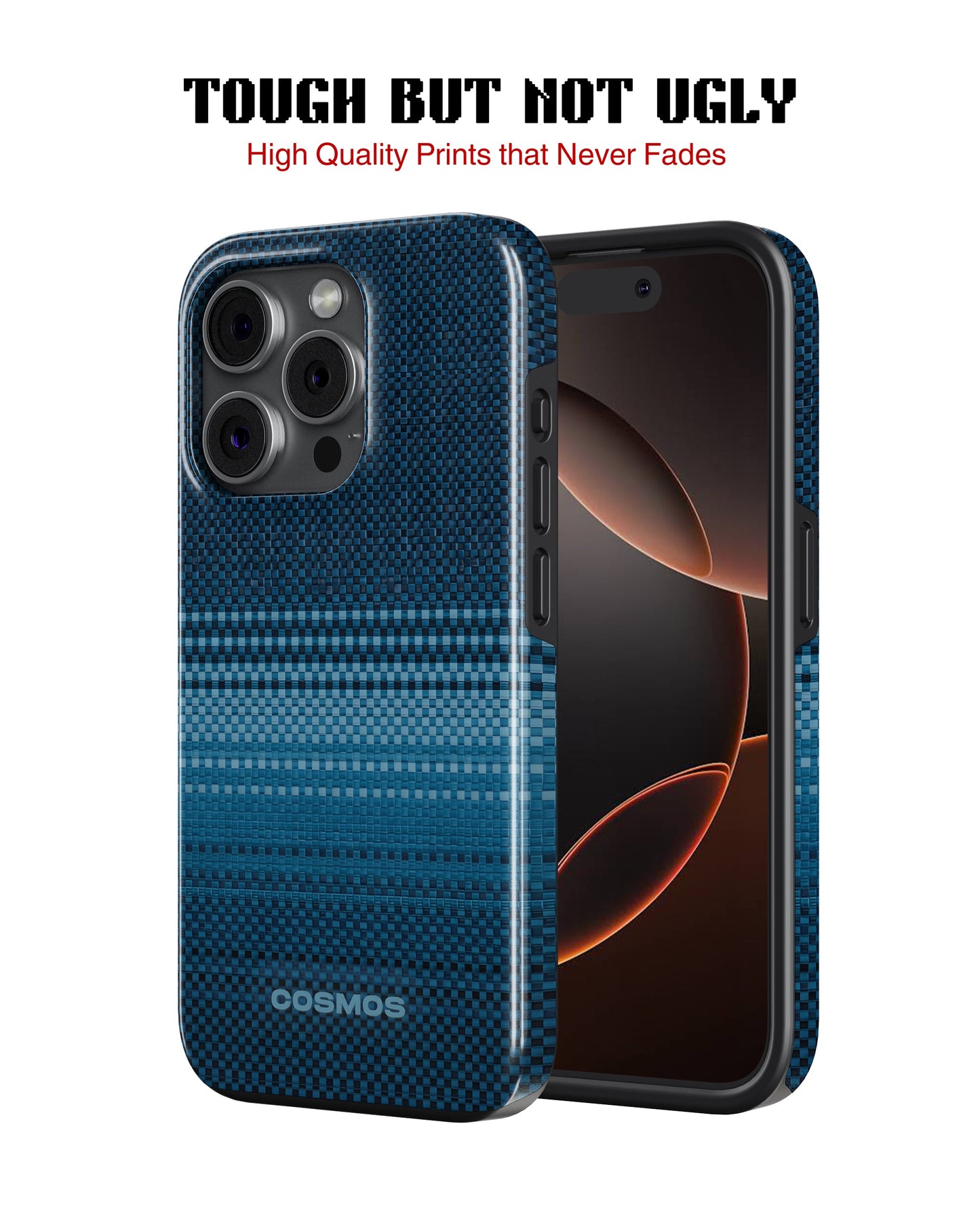 iPhone 14 Pro Max Tank Case | Textures (Ocean Stitch)