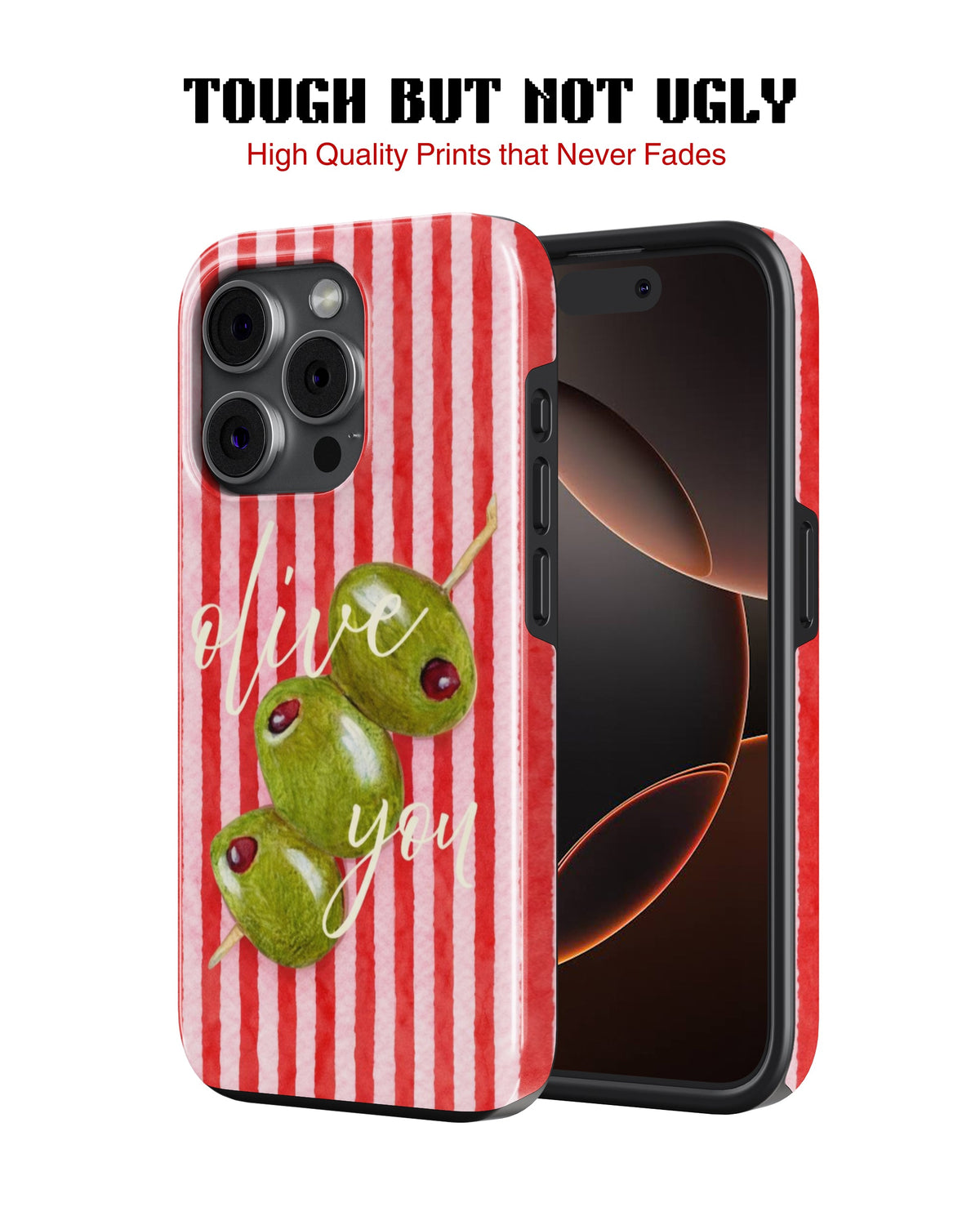 iPhone 16 Pro Max Tank Case | Girls Aesthetics (Olive Love)