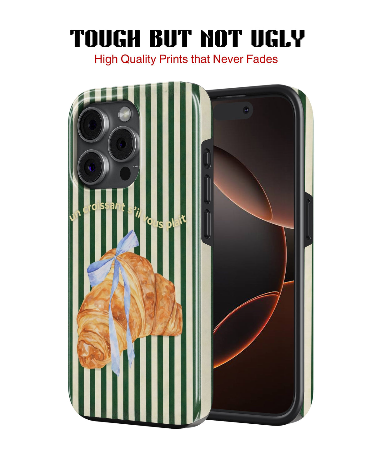 iPhone 13 Pro Max Tank Case | Girls Aesthetics (Paris Croissant)