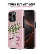 iPhone 16 Pro Max Tank Case | Girls Aesthetics (Paris Pink)