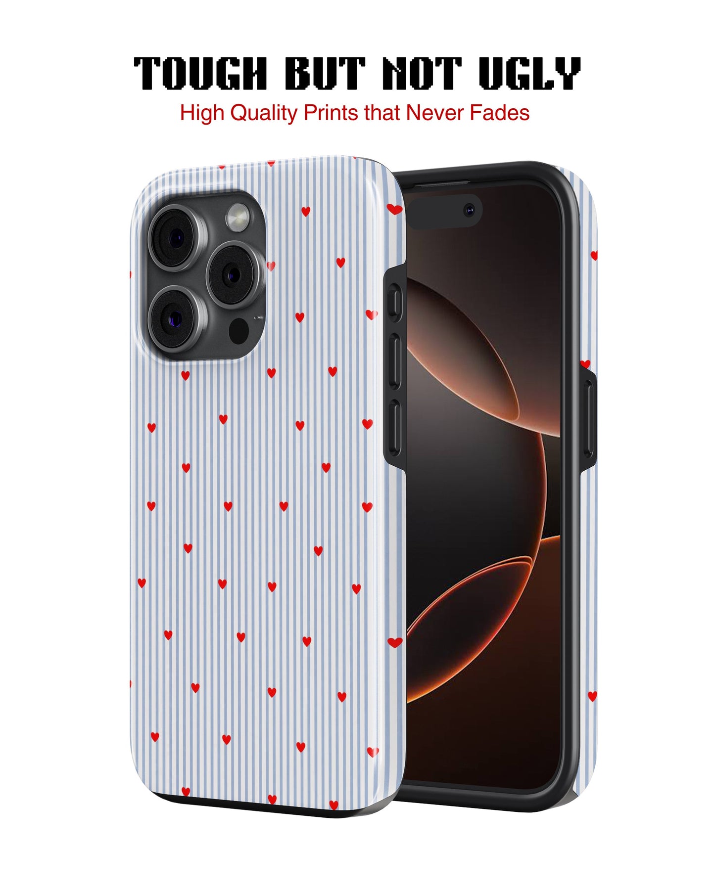 iPhone 14 Pro Tank Case | Girls Aesthetics (Sweet Stripes)