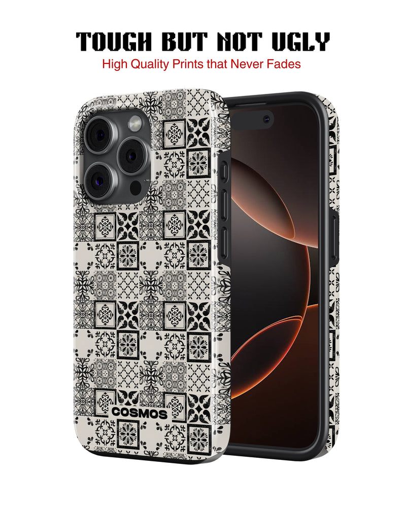 iPhone 17 Pro Max Tank Case | Textures (Vintage Mosaic)