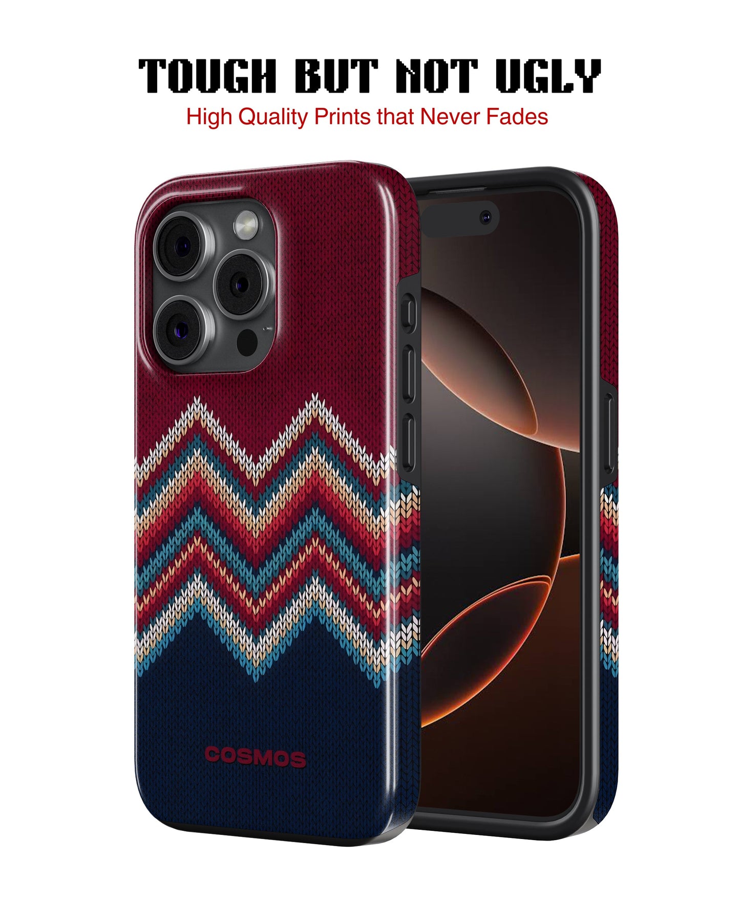 iPhone 16 Pro Tank Case | Textures (Winter Chevron)