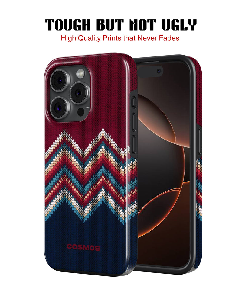 iPhone 14 Pro Tank Case | Textures (Winter Chevron)