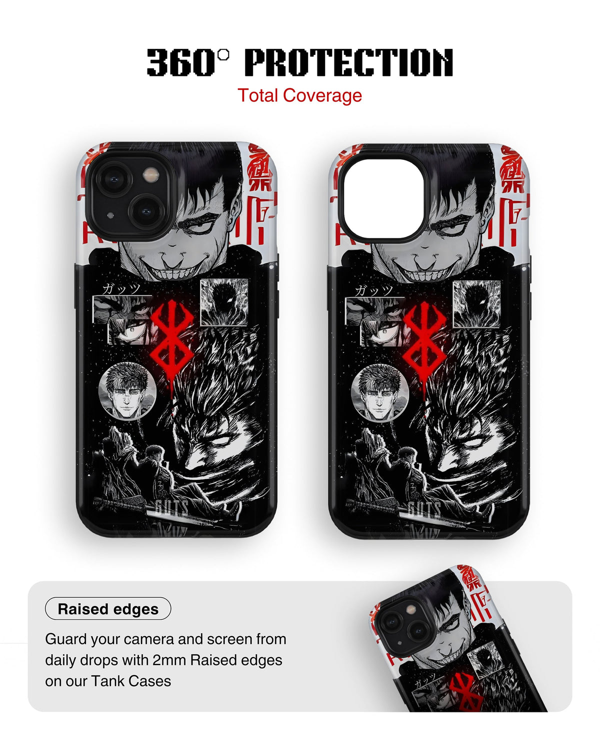 iPhone 15 Plus Tank Case | Anime (Black Swordsman)