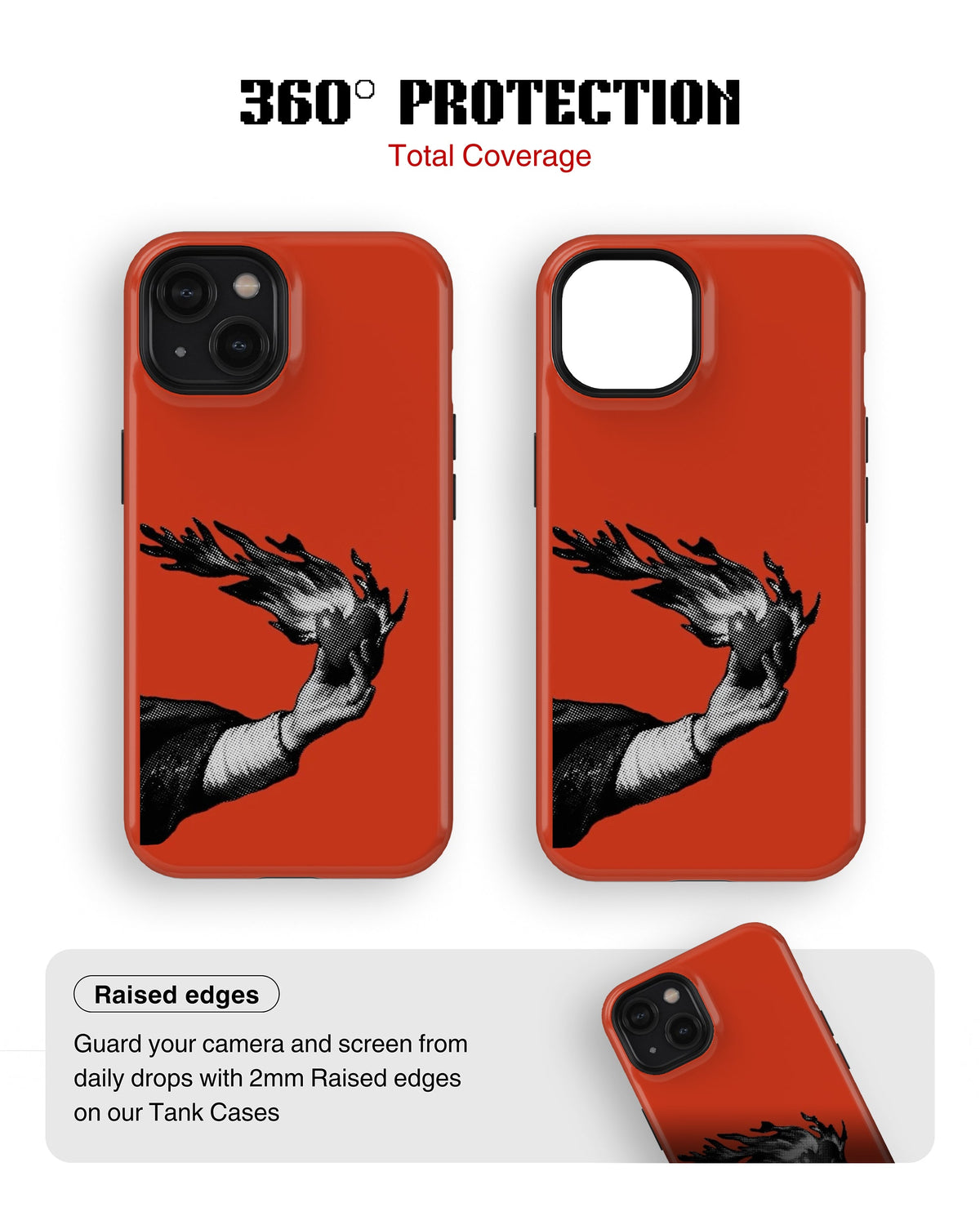 iPhone 14 Plus Tank Case | Modernism (Burning Hand)
