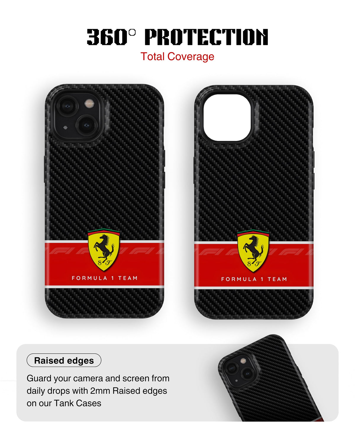 iPhone 14 Plus Tank Case | Formula 1 (Carbon Ferrari)