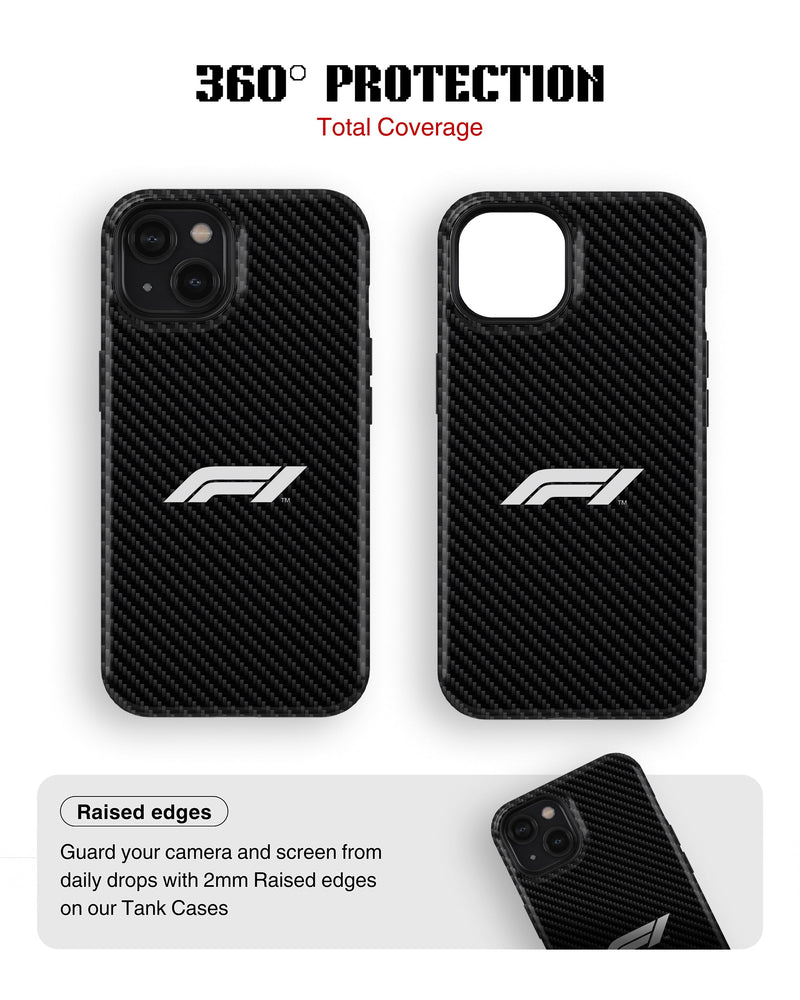 iPhone 14 Tank Case | Formula 1 (Carbon Grid)