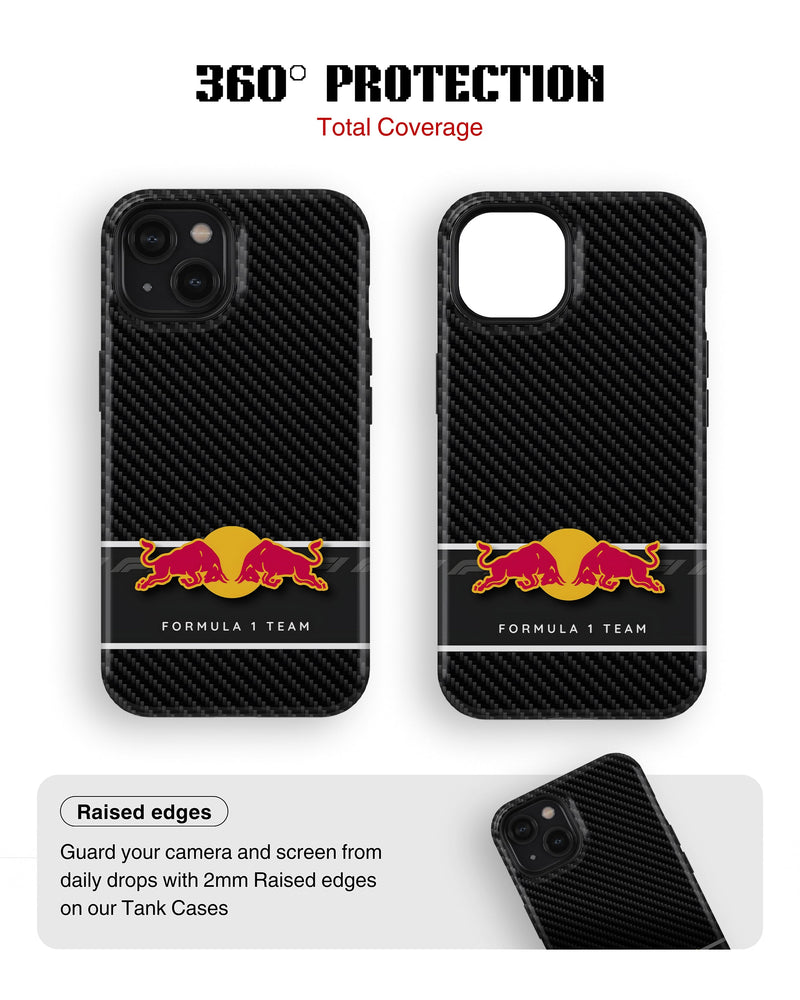 iPhone 15 Plus Tank Case | Formula 1 (Carbon Redbull)