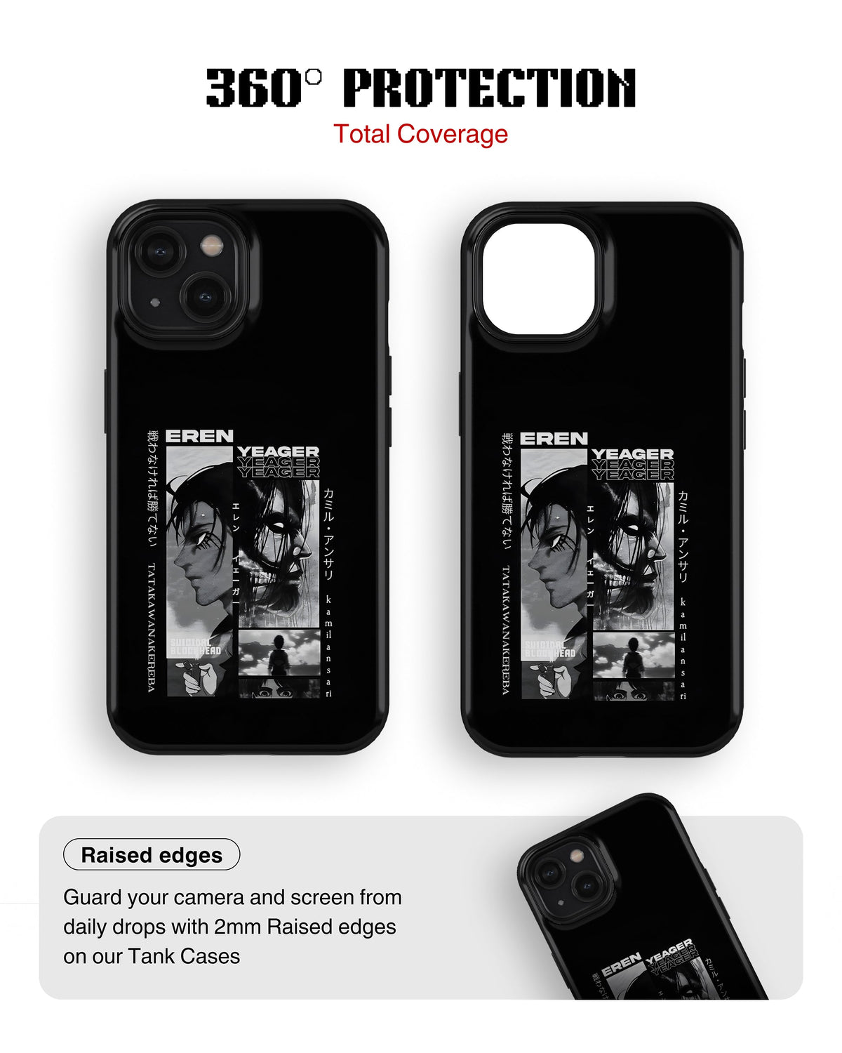 iPhone 15 Plus Tank Case | Anime (Eren Yeager)